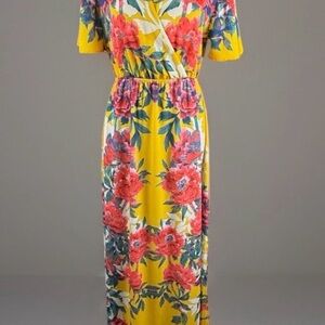 Flying Tomato Yellow Floral Maxi Dress